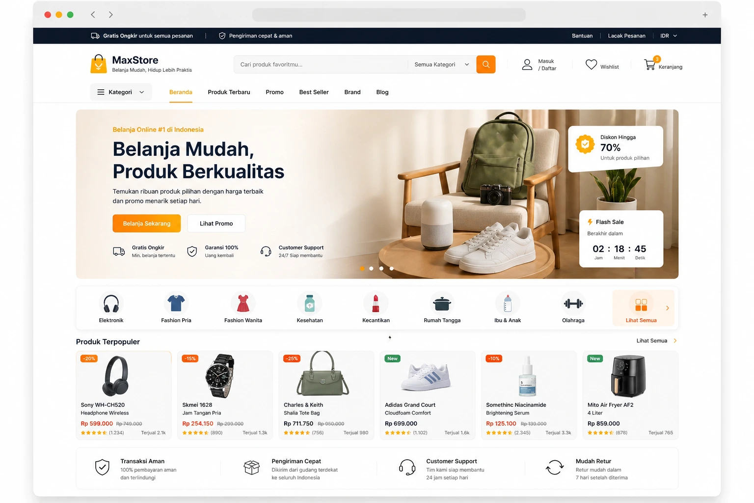 Jasa pembuatan website toko online Samasitu