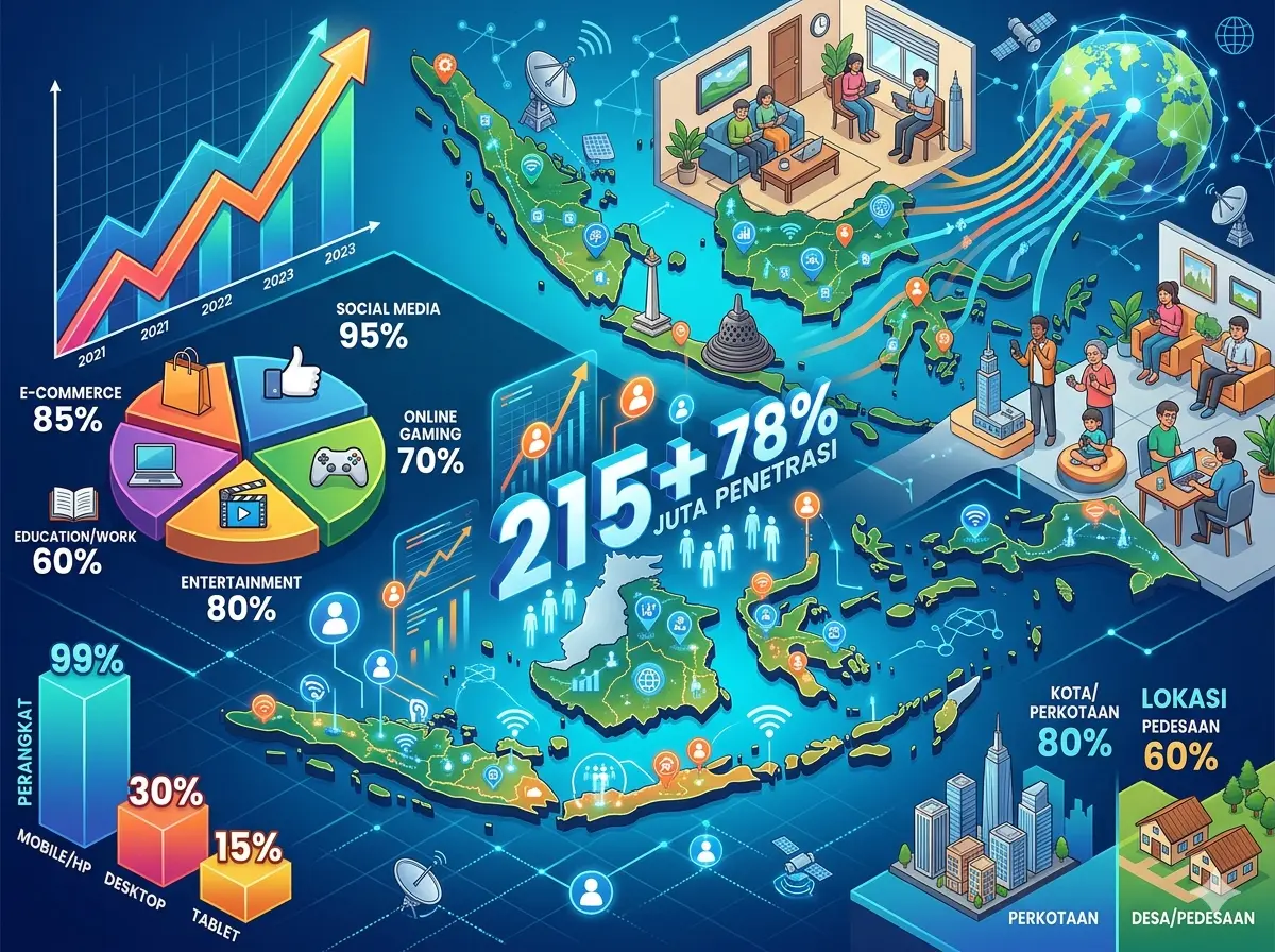 statistik pengguna internet indonesia